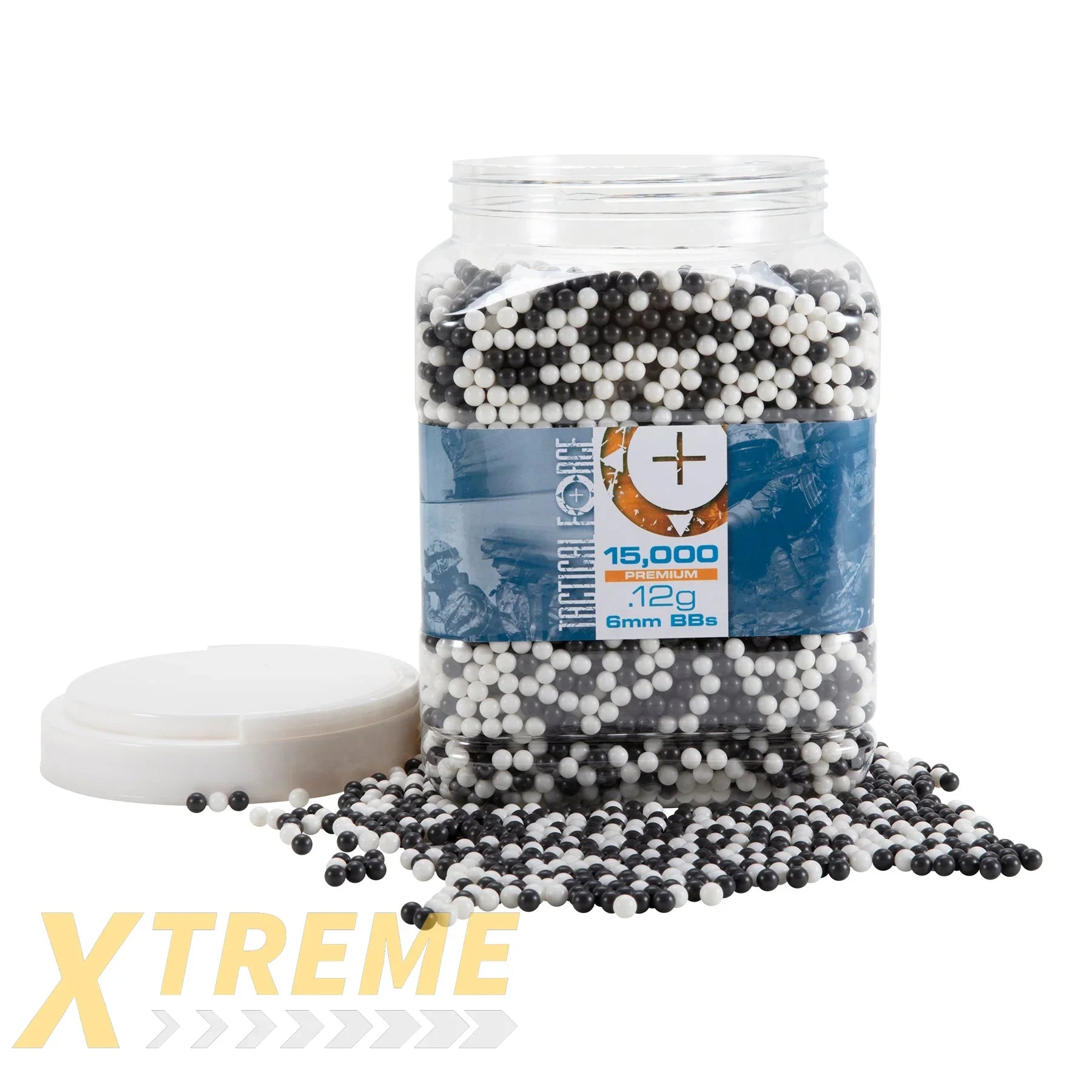 TACTICAL FORCE BB 12G- 15,000 COUNT - WHITE AND BLACK