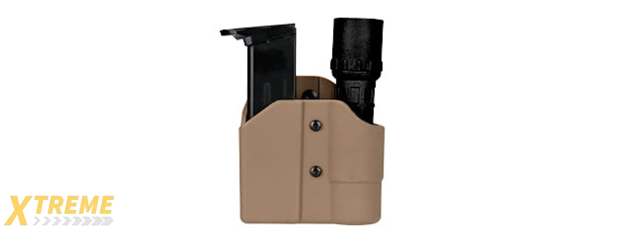 TACTICAL POLYMER PISTOL MAG AND FLASHLIGHT CARRIER FOR DUTY/TACTICAL USE