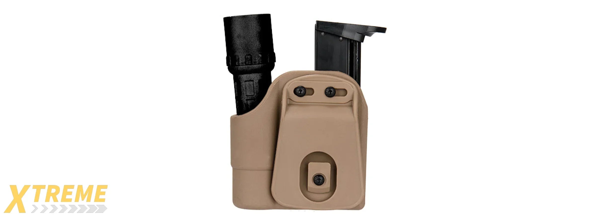 TACTICAL POLYMER PISTOL MAG AND FLASHLIGHT CARRIER FOR DUTY/TACTICAL USE