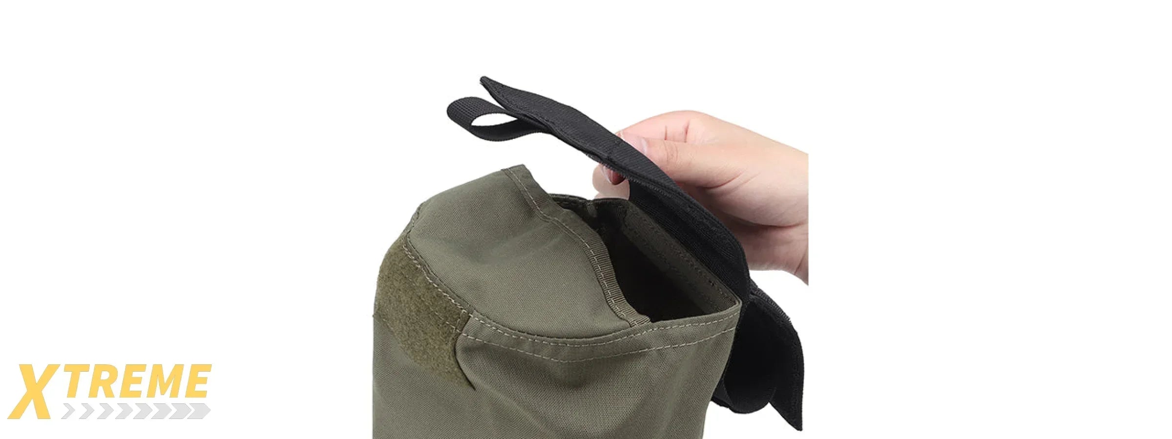 Tactical Velcro Storage Bag with Modular Attachment and Durable Construction