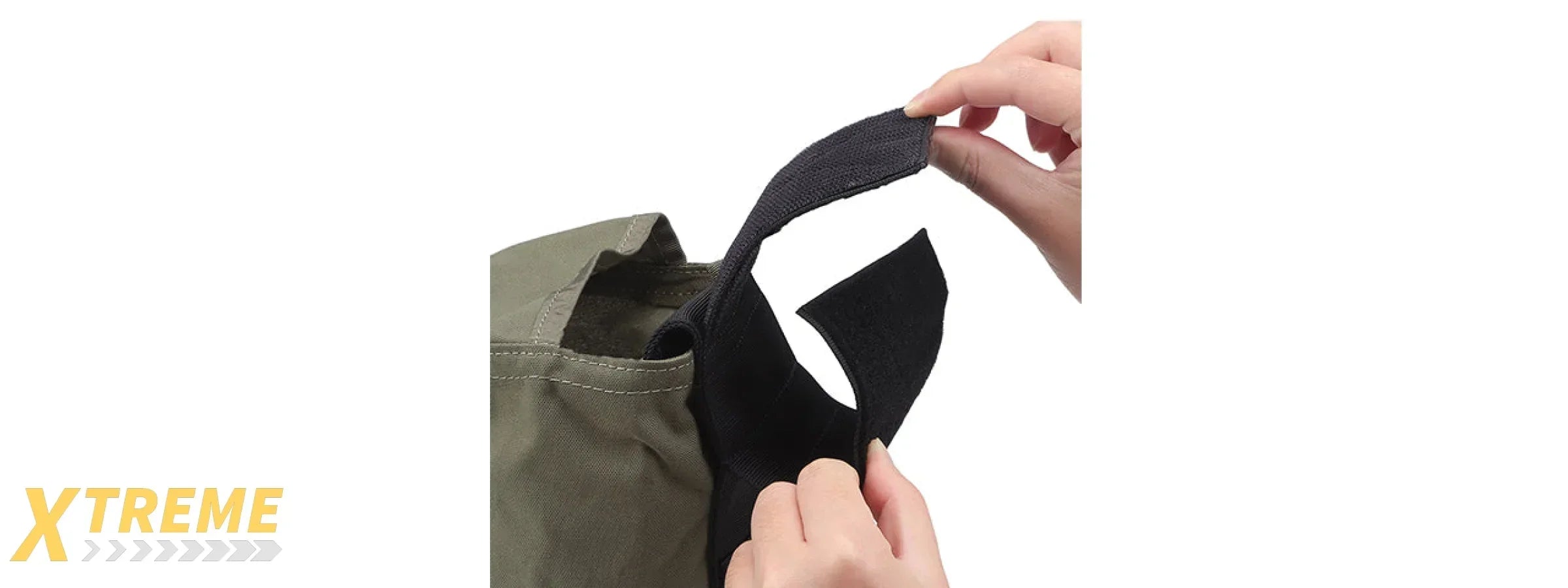 Tactical Velcro Storage Bag with Modular Attachment and Durable Construction