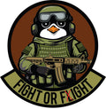 STICKER January 2024 POTM - Tactical Penguin Fight or Fight - 3.5"
