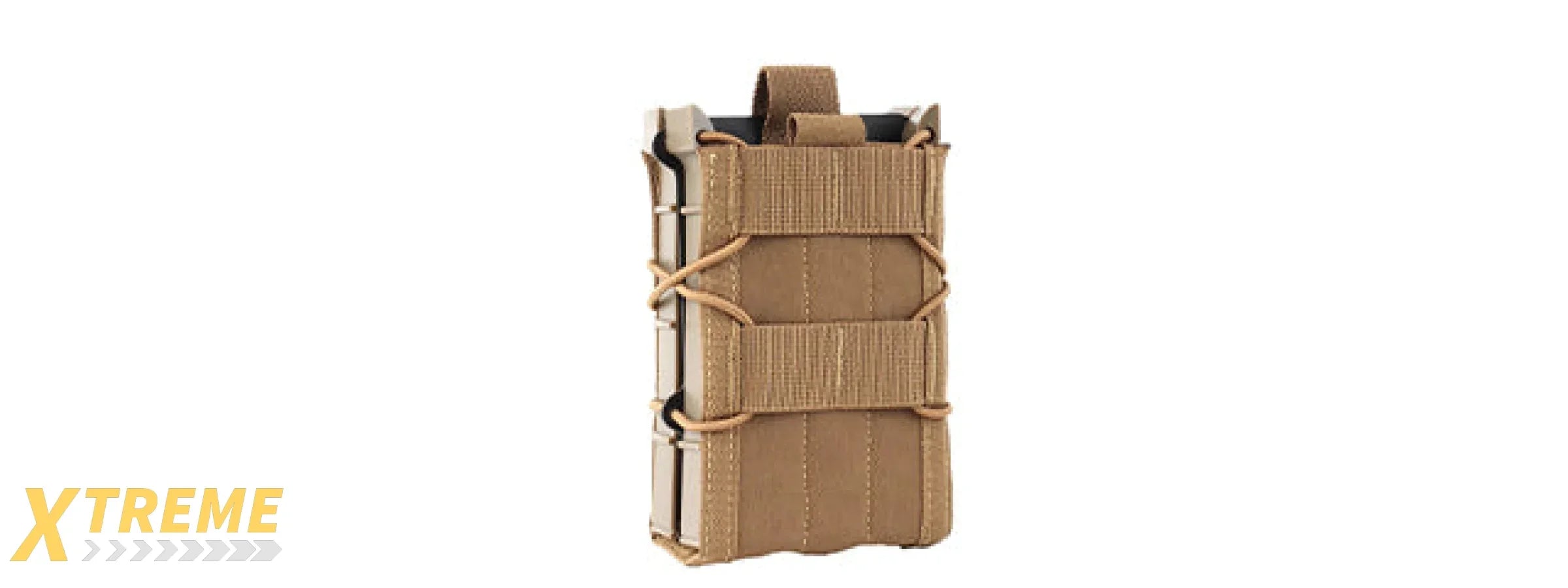 Tiger Type Double Magazine Pouch - Tactical MOLLE Carrier for Dual Rifle Magazines