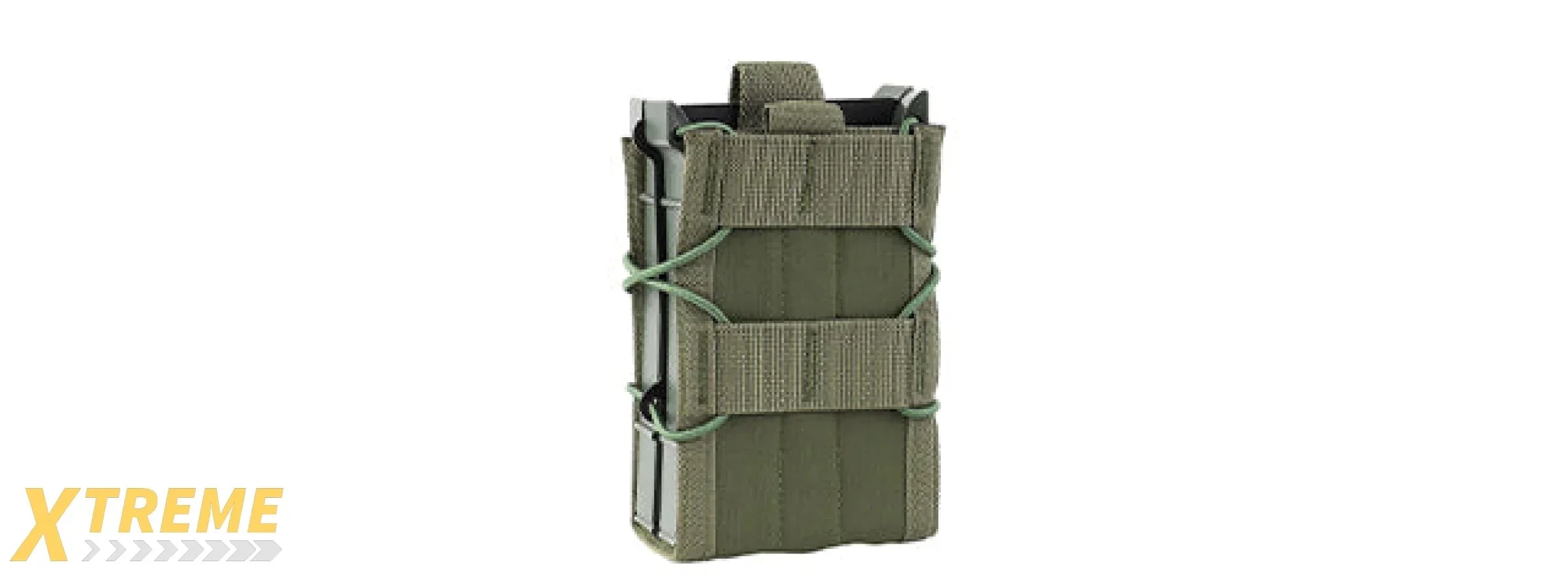 Tiger Type Double Magazine Pouch - Tactical MOLLE Carrier for Dual Rifle Magazines