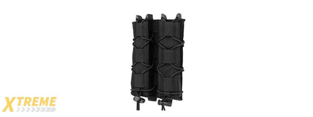 Tiger Type Long Double Mag Quick Pull Pouch - Tactical Magazine Carrier for Rapid Access