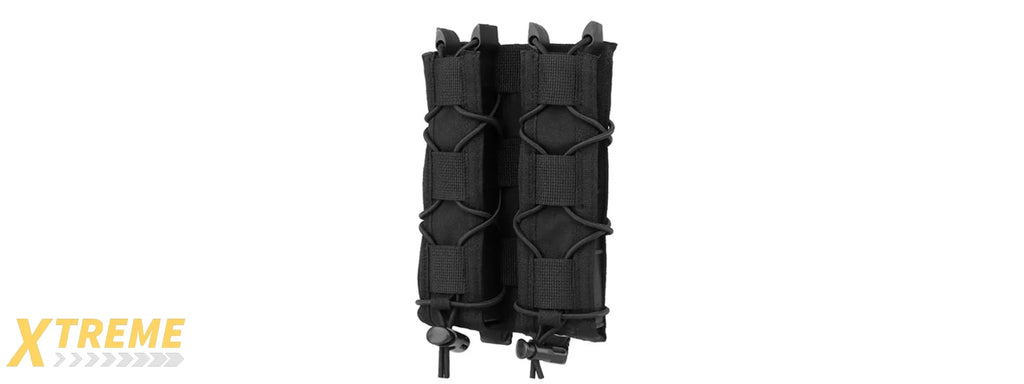 Tiger Type Long Double Mag Quick Pull Pouch - Tactical Magazine Carrier for Rapid Access