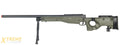 UK ARMS AIRSOFT L96 AWP BOLT ACTION RIFLE FOLD STOCK BIPOD - OD GREEN
