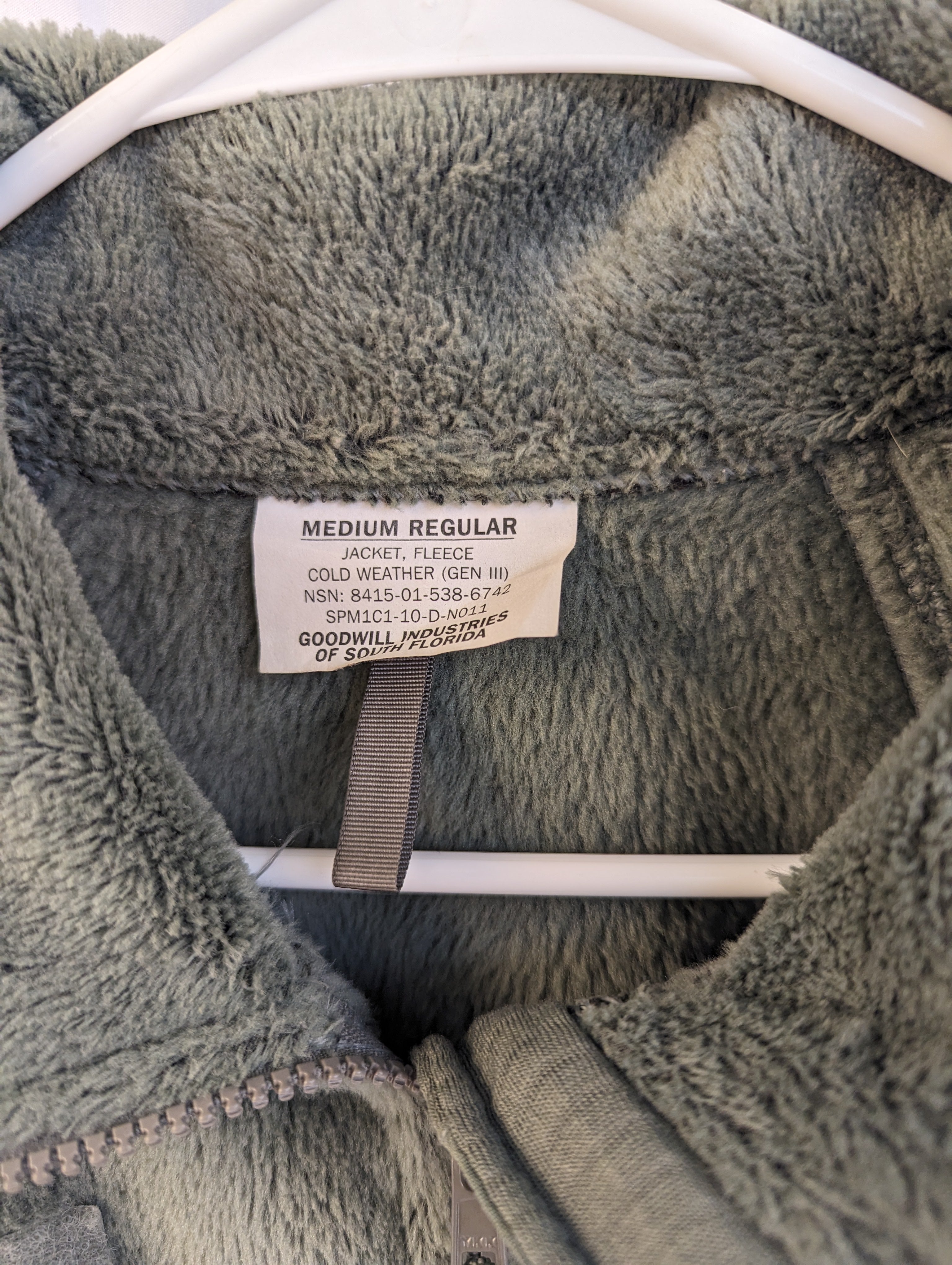 Cold Weather Jacket (Fleece) - Green