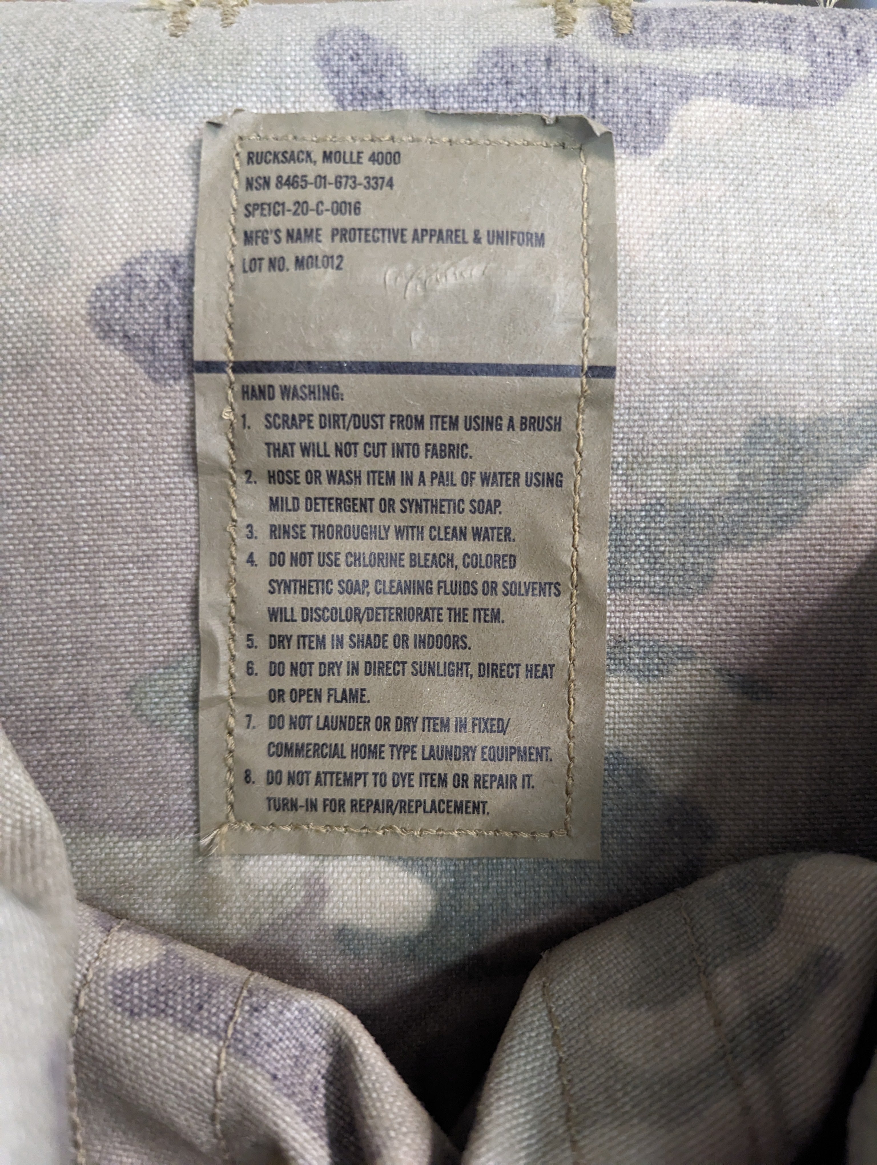 MOLLE 4000 Large Field Pack - OCP