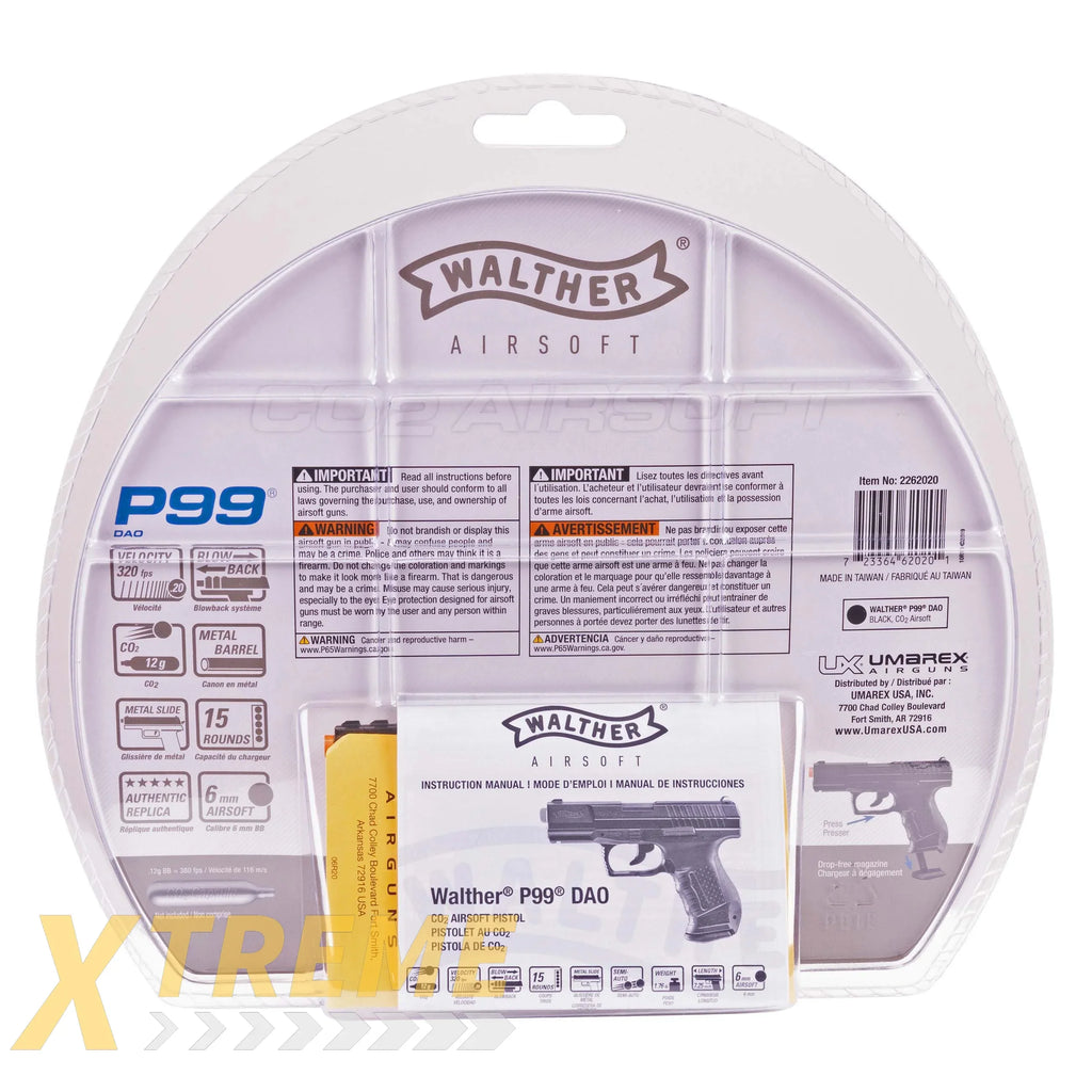 WALTHER P99 CO2 AIRSOFT - BLACK