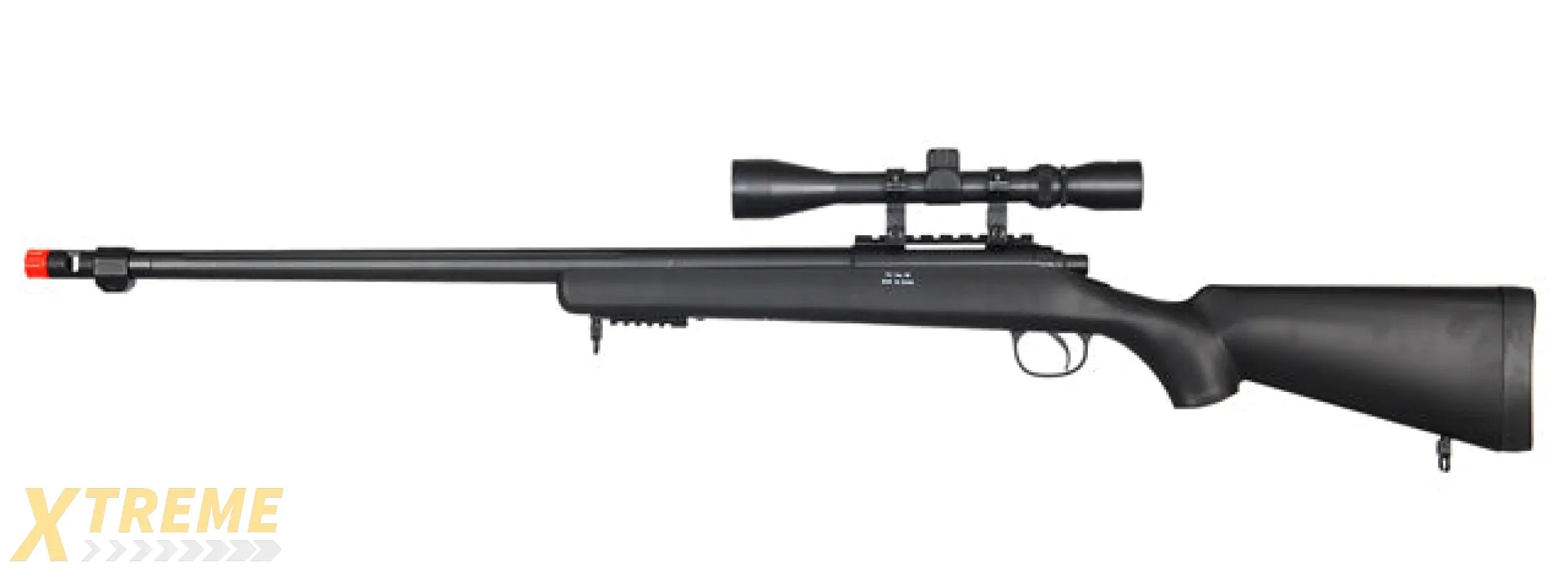 WELL AIRSOFT VSR 10 BOLT ACTION RIFLE W/ FIXED STOCK FLUTED BARREL W/Scope