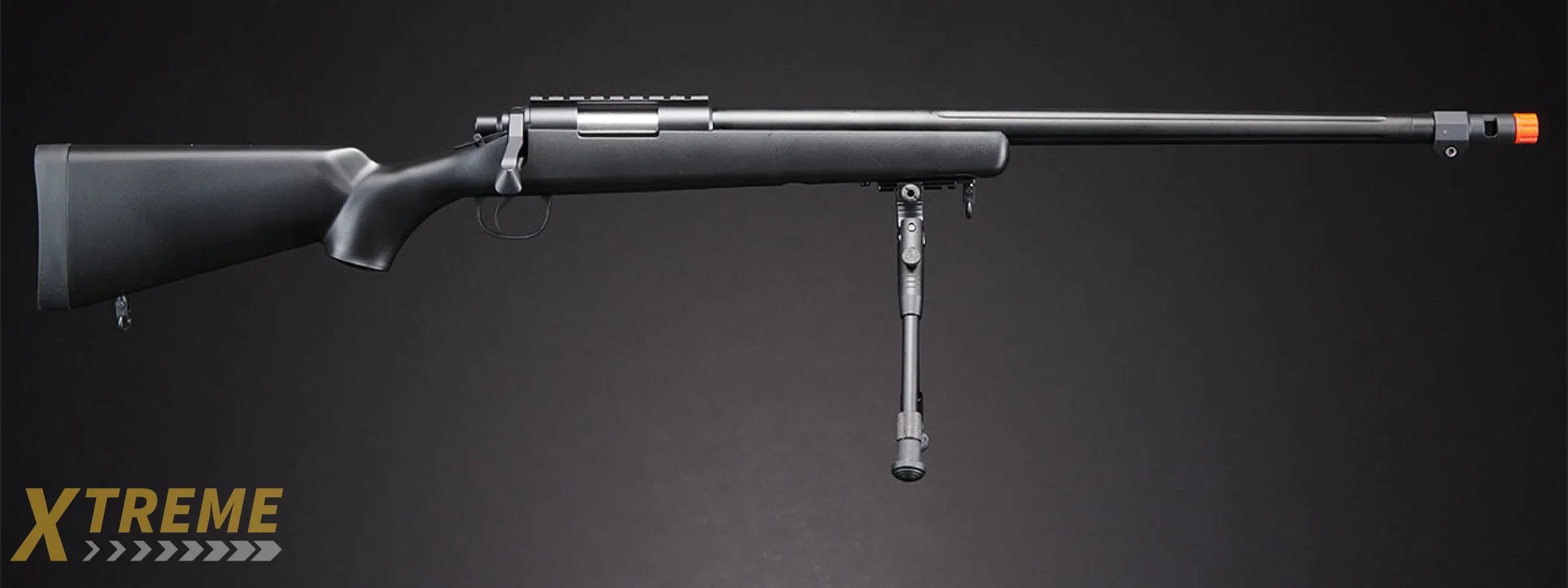 WELL MB07BBIP VSR-10 BOLT ACTION RIFLE w/FLUTED BARREL & BIPOD (COLOR: BLACK)