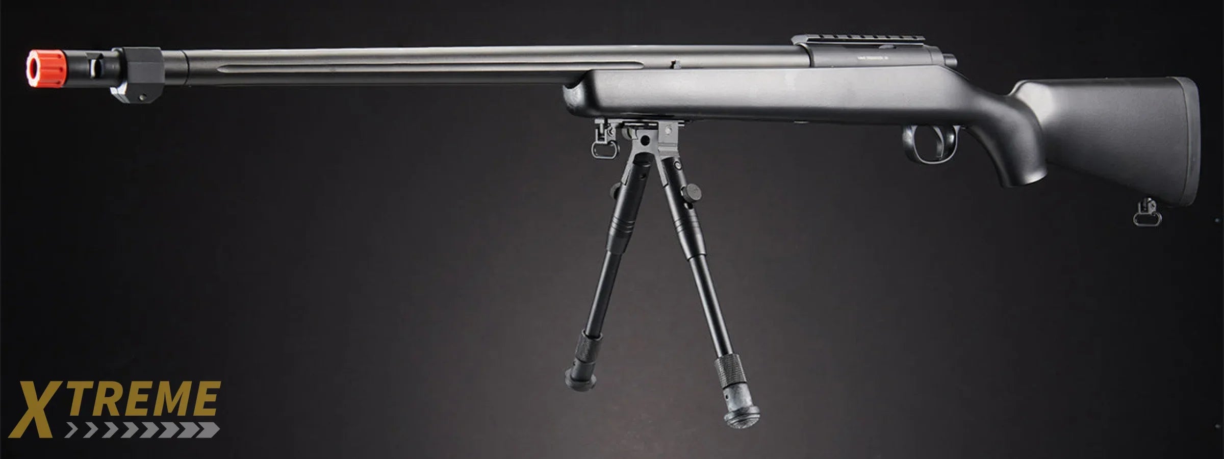 WELL MB07BBIP VSR-10 BOLT ACTION RIFLE w/FLUTED BARREL & BIPOD (COLOR: BLACK)