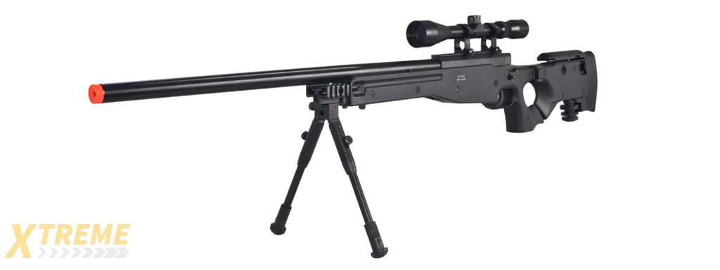 WELL MB08BA L96 AWP BOLT ACTION RIFLE w/FOLDING STOCK & SCOPE (COLOR: BLACK)