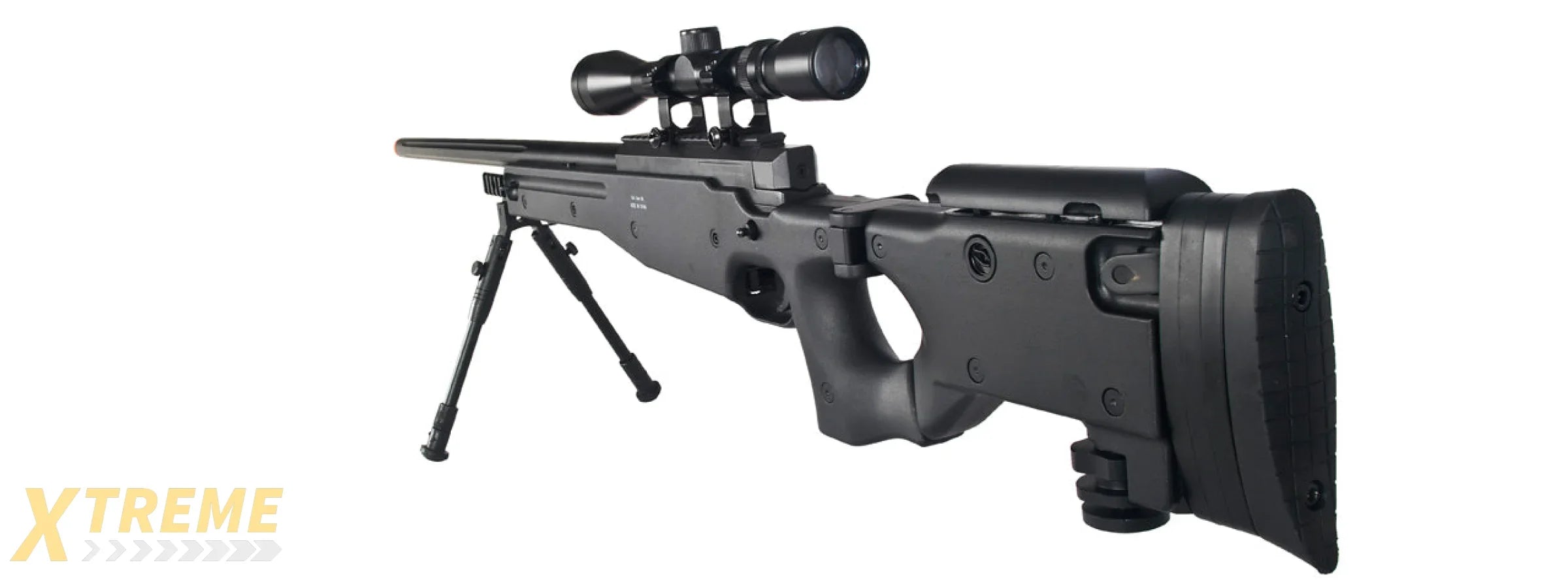 WELL MB08BBIP L96 AWP BOLT ACTION RIFLE w/FOLDING STOCK & BIPOD (COLOR: BLACK)