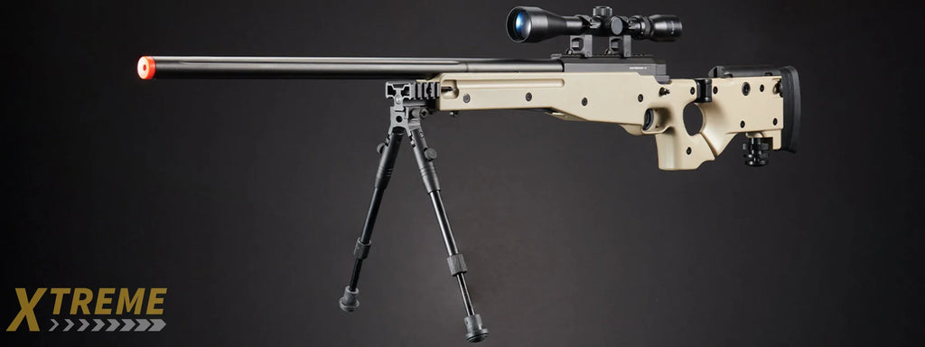 WELL MB08TAB L96 AWP BOLT ACTION RIFLE w/FOLDING STOCK BIPOD & SCOPE (COLOR: TAN)
