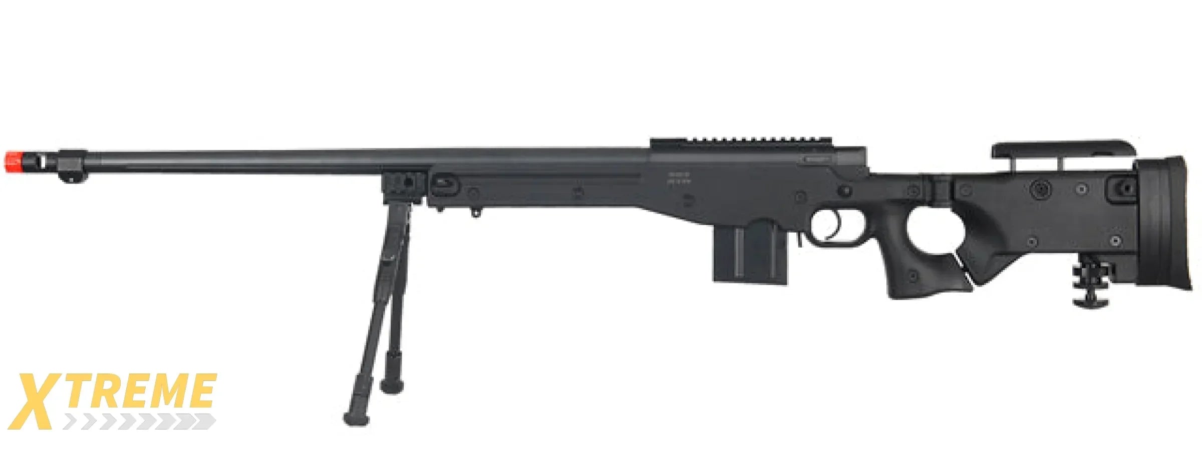 WELL MB4403 BOLT ACTION AIRSOFT RIFLE W/ FLUTED BARREL, SCOPE (ILLUMINATED), AND BIPOD