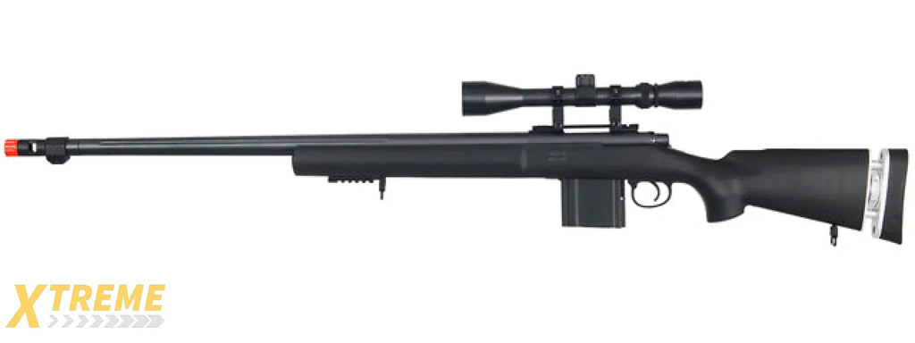 WELL MB4405 M24 M28 Bolt Action Airsoft Rifle with Fluted Barrel Tactical Replica
