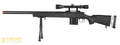 WELLFIRE MB4404BAB AIRSOFT M24 SNIPER RIFLE W/ SCOPE & BIPOD - BLACK