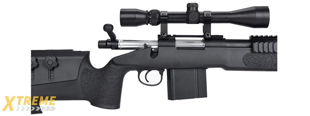 WellFire MB4417 M40A3 Bolt Action Airsoft Sniper Rifle - Military Style Replica