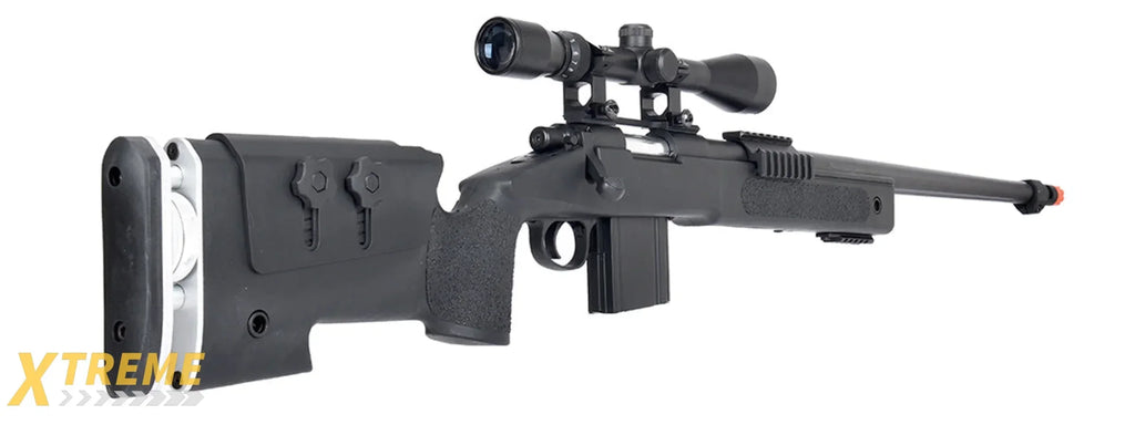 WellFire MB4417 M40A3 Bolt Action Airsoft Sniper Rifle - Military Style Replica