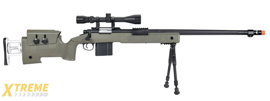 WellFire MB4417 M40A3 Bolt Action Airsoft Sniper Rifle - Military Style Replica