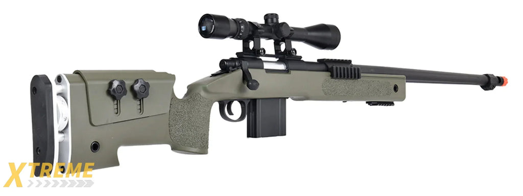WellFire MB4417 M40A3 Bolt Action Airsoft Sniper Rifle - Military Style Replica