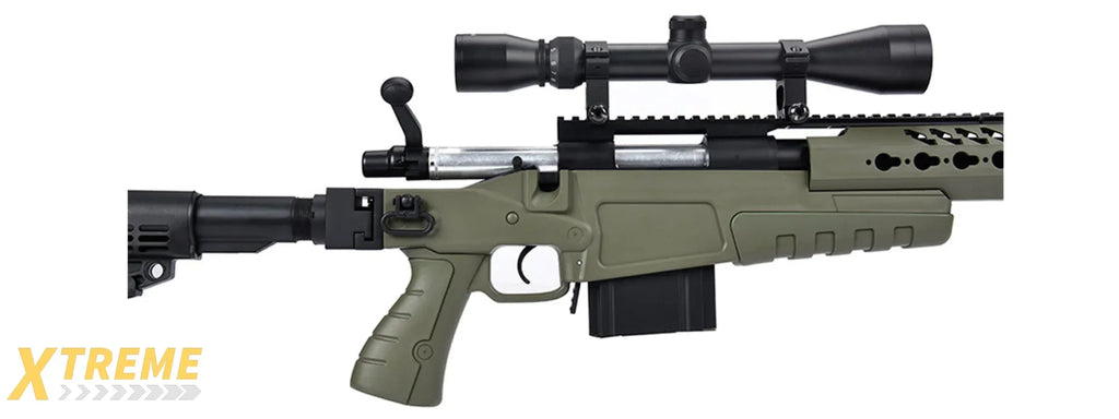 WellFire MB4418-1 Bolt Action Airsoft Sniper Rifle — Tactical Precision Series