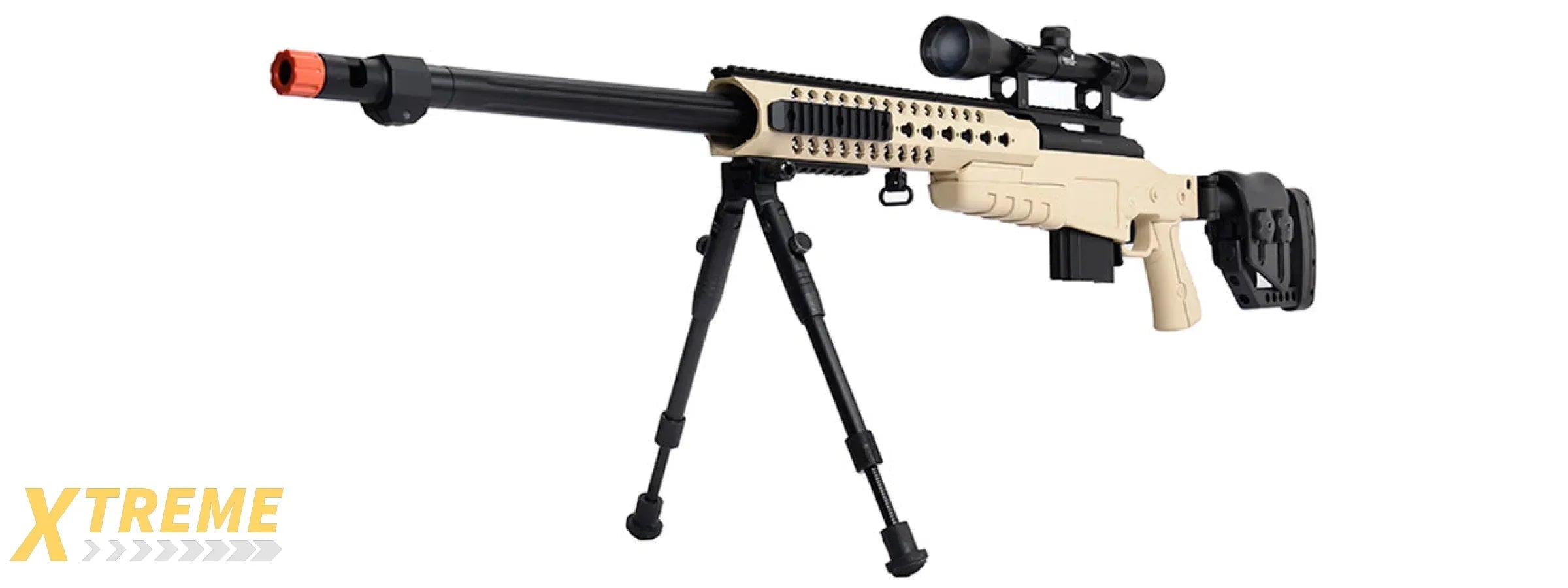 WellFire MB4418-2 Bolt Action Long Range Airsoft Sniper Rifle w/ Accessories