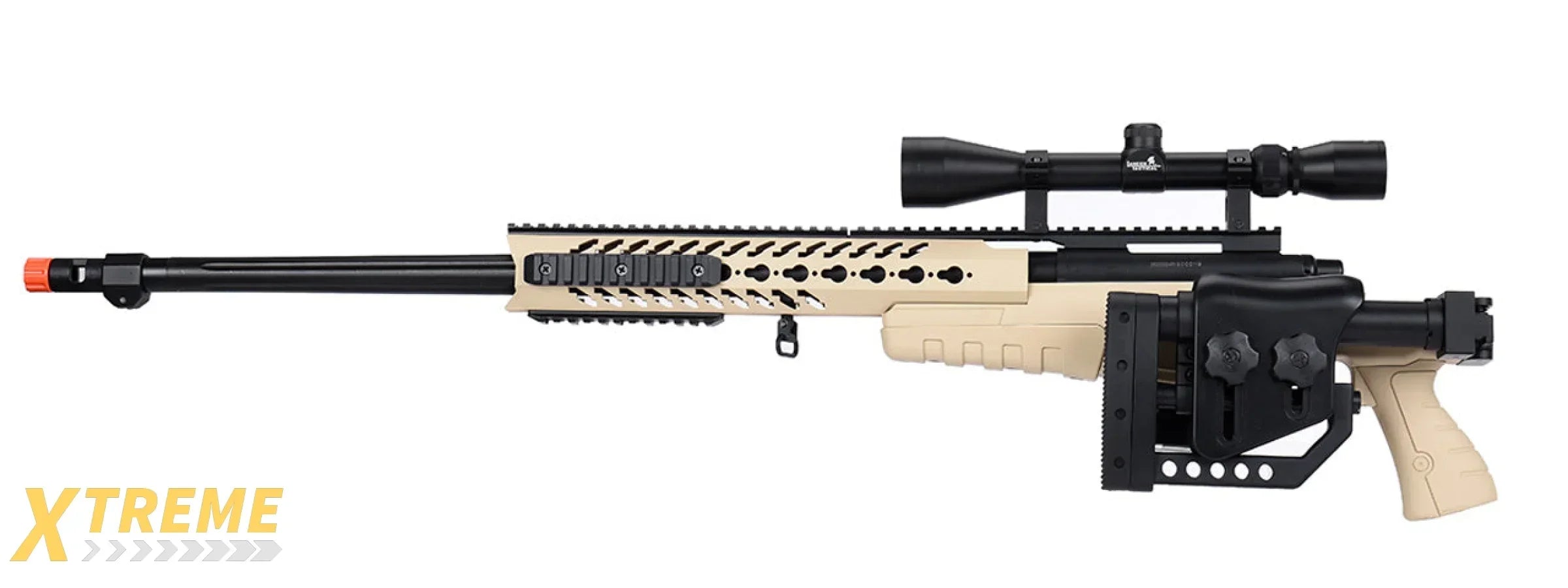 WellFire MB4418-2 Bolt Action Long Range Airsoft Sniper Rifle w/ Accessories