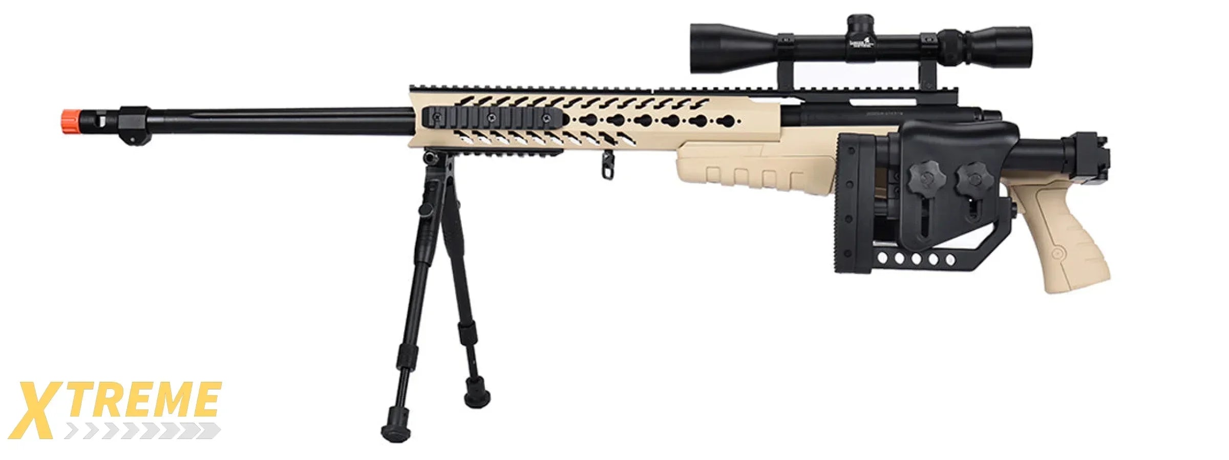 WellFire MB4418-2 Bolt Action Long Range Airsoft Sniper Rifle w/ Accessories