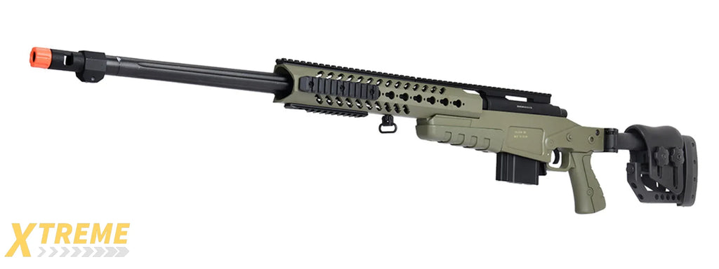 WellFire MB4418-2 Bolt Action Long Range Airsoft Sniper Rifle w/ Accessories