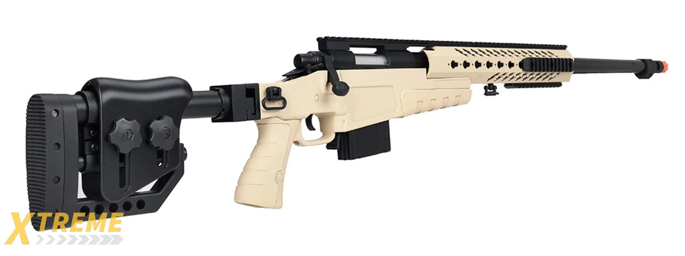 WellFire MB4418-2 Bolt Action Long Range Airsoft Sniper Rifle w/ Accessories