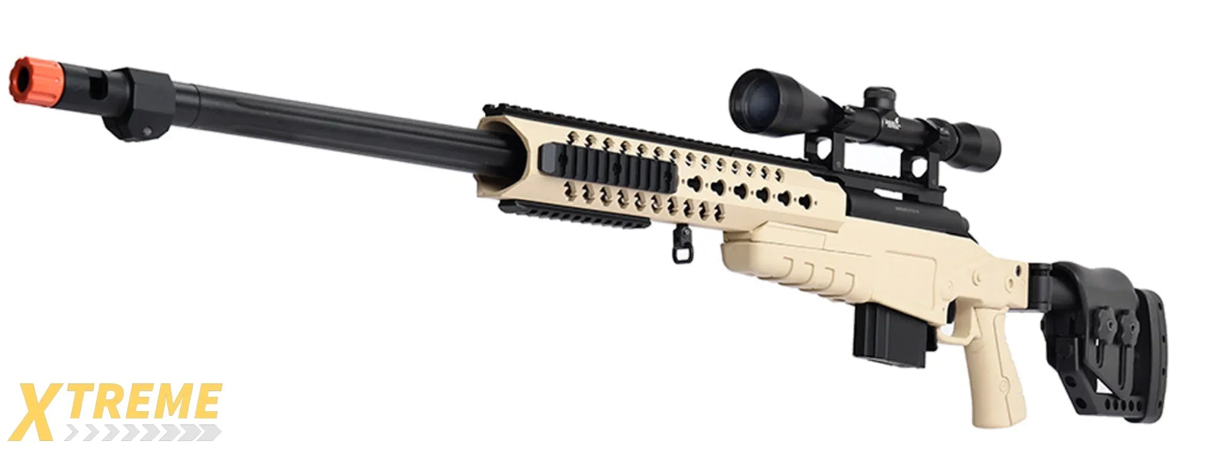 WellFire MB4418-2 Bolt Action Long Range Airsoft Sniper Rifle w/ Accessories
