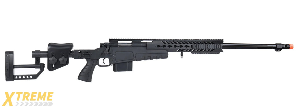 WellFire MB4418-2 Bolt Action Long Range Airsoft Sniper Rifle w/ Accessories