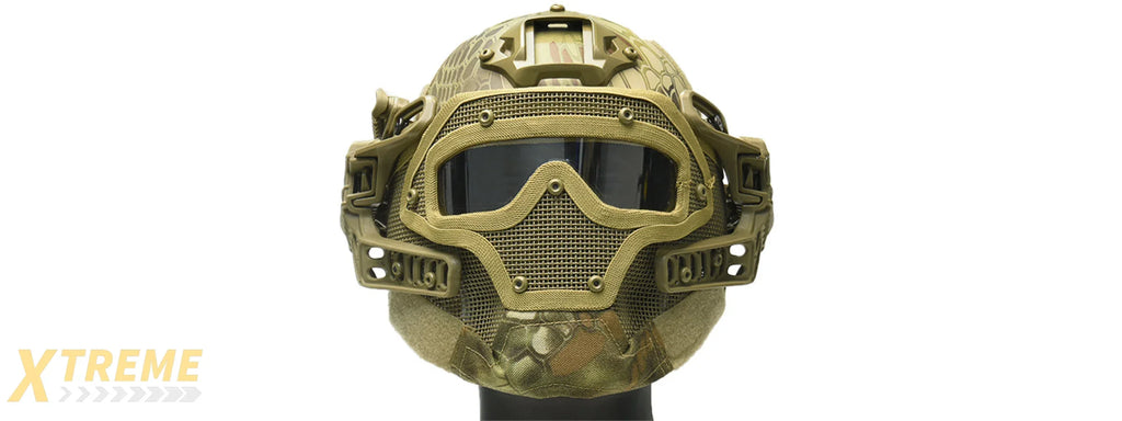 WOSPORT G4 SYSTEM NYLON BUMP HELMET MASK W/ GOGGLES - MAD