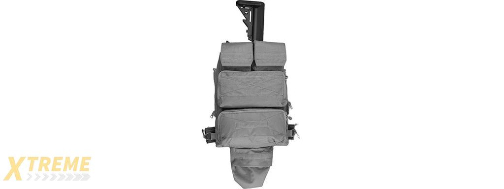 WST Tactical Vest 2.0 Accessory Pouches Backpack Attachment II (Black)