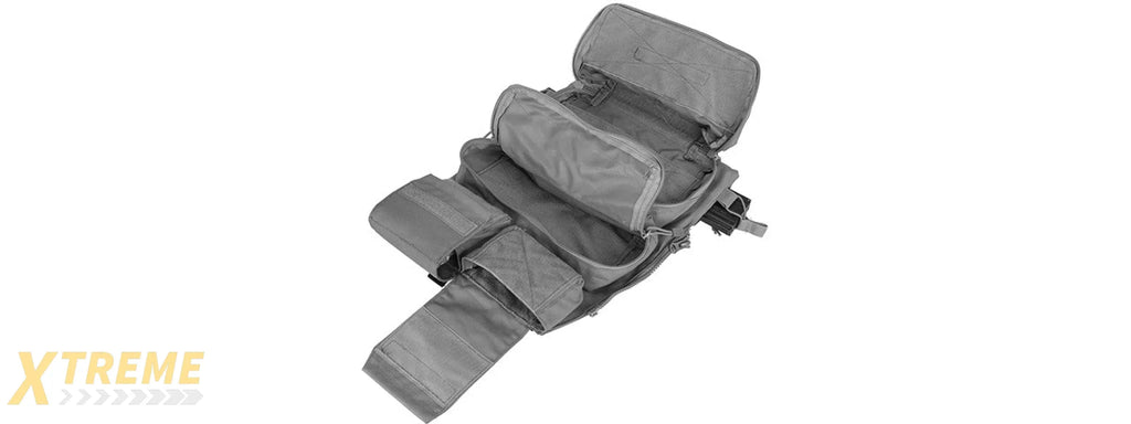 WST Tactical Vest 2.0 Accessory Pouches Backpack Attachment II (Black)