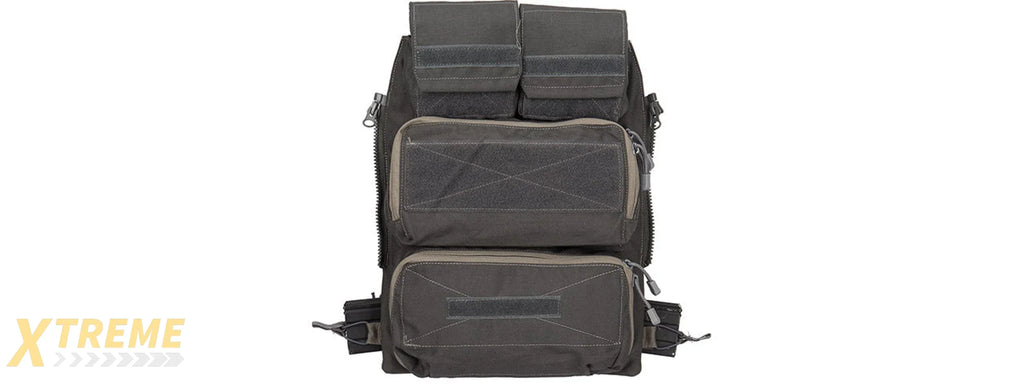 WST Tactical Vest 2.0 Accessory Pouches Backpack Attachment II, Gray