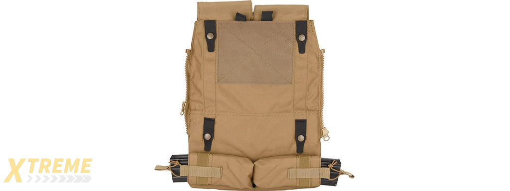 WST Tactical Vest 2.0 Accessory Pouches Backpack Attachment II, Tan