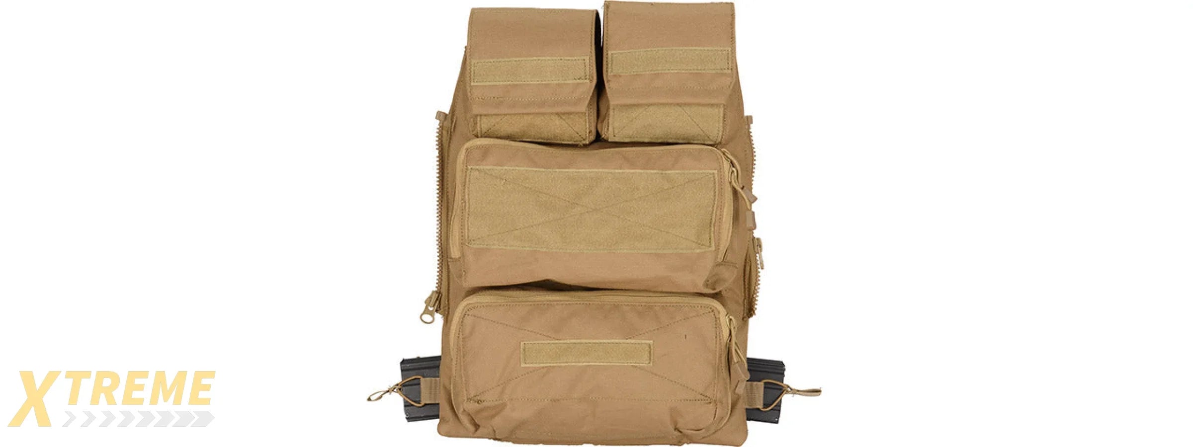 WST Tactical Vest 2.0 Accessory Pouches Backpack Attachment II, Tan