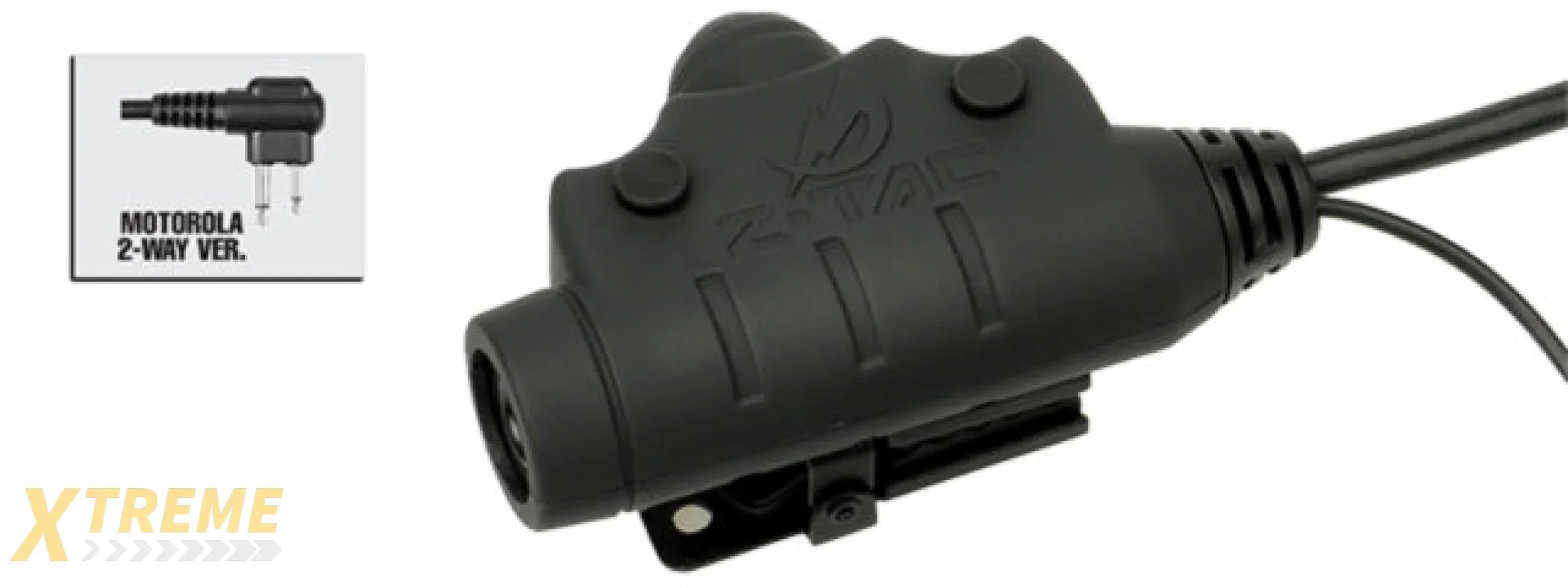 Z-TACTICAL U94 PTT HEADSET ACCESSORY - MOTOROLA 2-PIN - BLACK